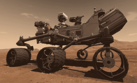 Robot espacial Curisity Mars Science Laboratory o MSL de la NASA en el Planeta Marte
